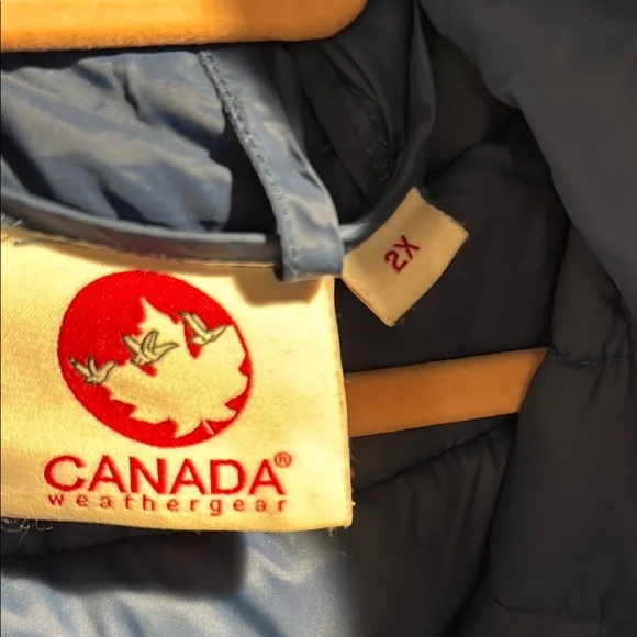 Blue Quilted Hooded Jacket - Picture 3 of 3